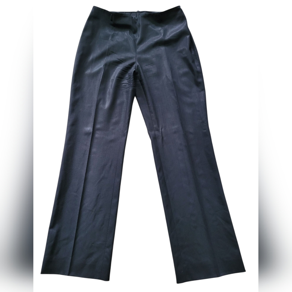 Pre-owned Versus Versace Women's Black Dress Pants Size 42 Virgin Wool Corpcore